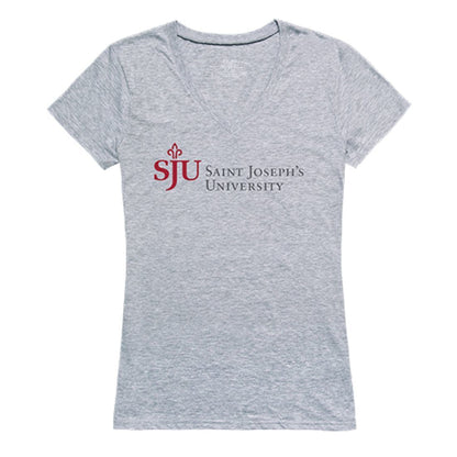 SJU Saint Joseph's University Womens Seal Tee T-Shirt Heather Grey-Campus-Wardrobe
