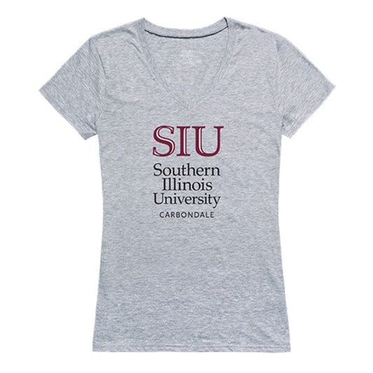 SIU Southern Illinois University Womens Seal Tee T-Shirt Heather Grey-Campus-Wardrobe