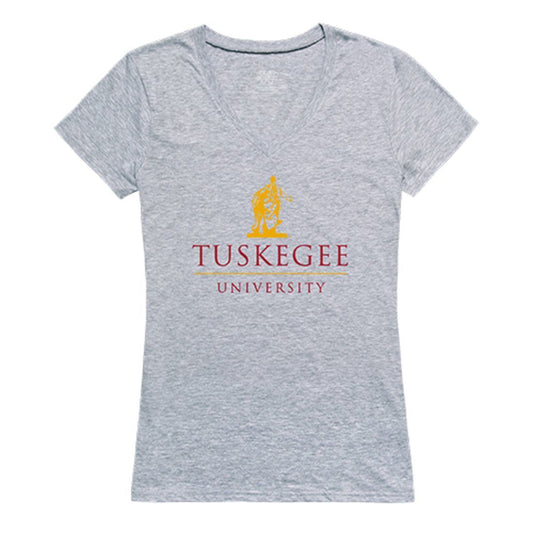 Tuskegee University Womens Seal Tee T-Shirt Heather Grey-Campus-Wardrobe