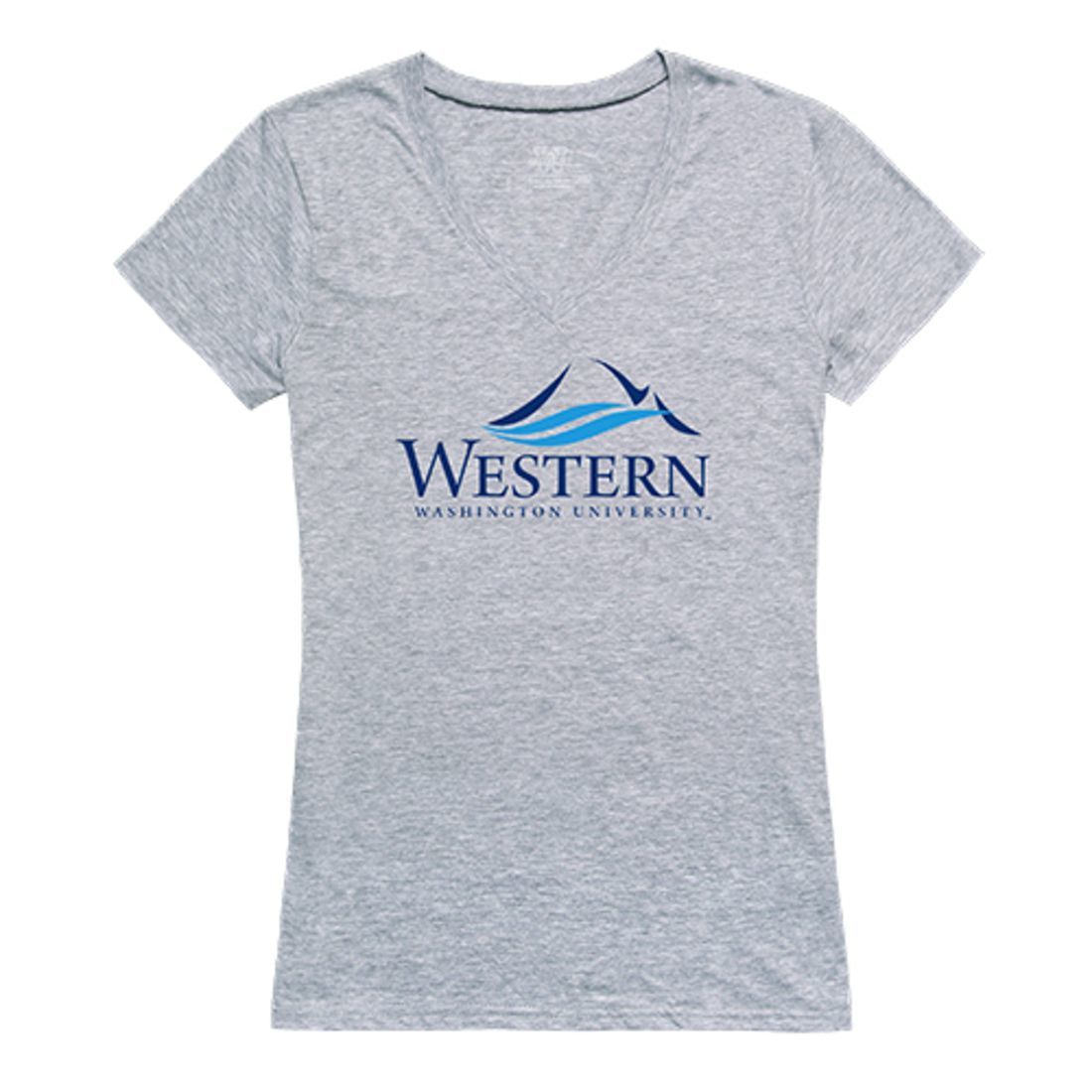 Western Washington University WWU Womens Seal Tee T-Shirt Heather Grey-Campus-Wardrobe