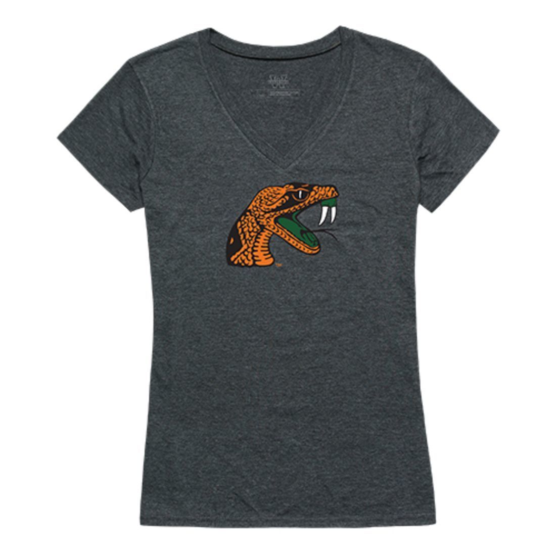 FAMU Florida A&M University Rattlers Womens Cinder Tee T-Shirt Heather Charcoal-Campus-Wardrobe