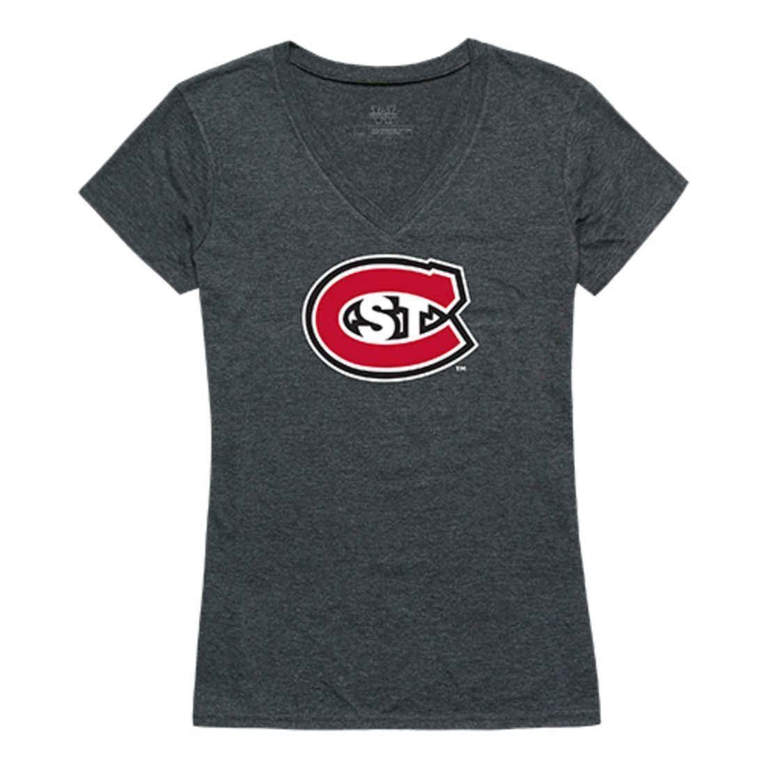 St. Cloud State University Huskies Womens Cinder Tee T-Shirt Heather Charcoal-Campus-Wardrobe