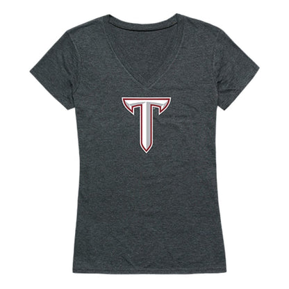 Troy University Trojans Womens Cinder T-Shirt Heather Charcoal-Campus-Wardrobe