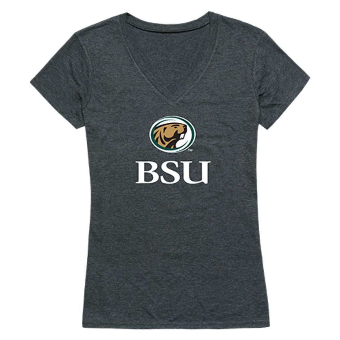 BSU Bemidji State University Beavers Womens Cinder T-Shirt Heather Charcoal-Campus-Wardrobe