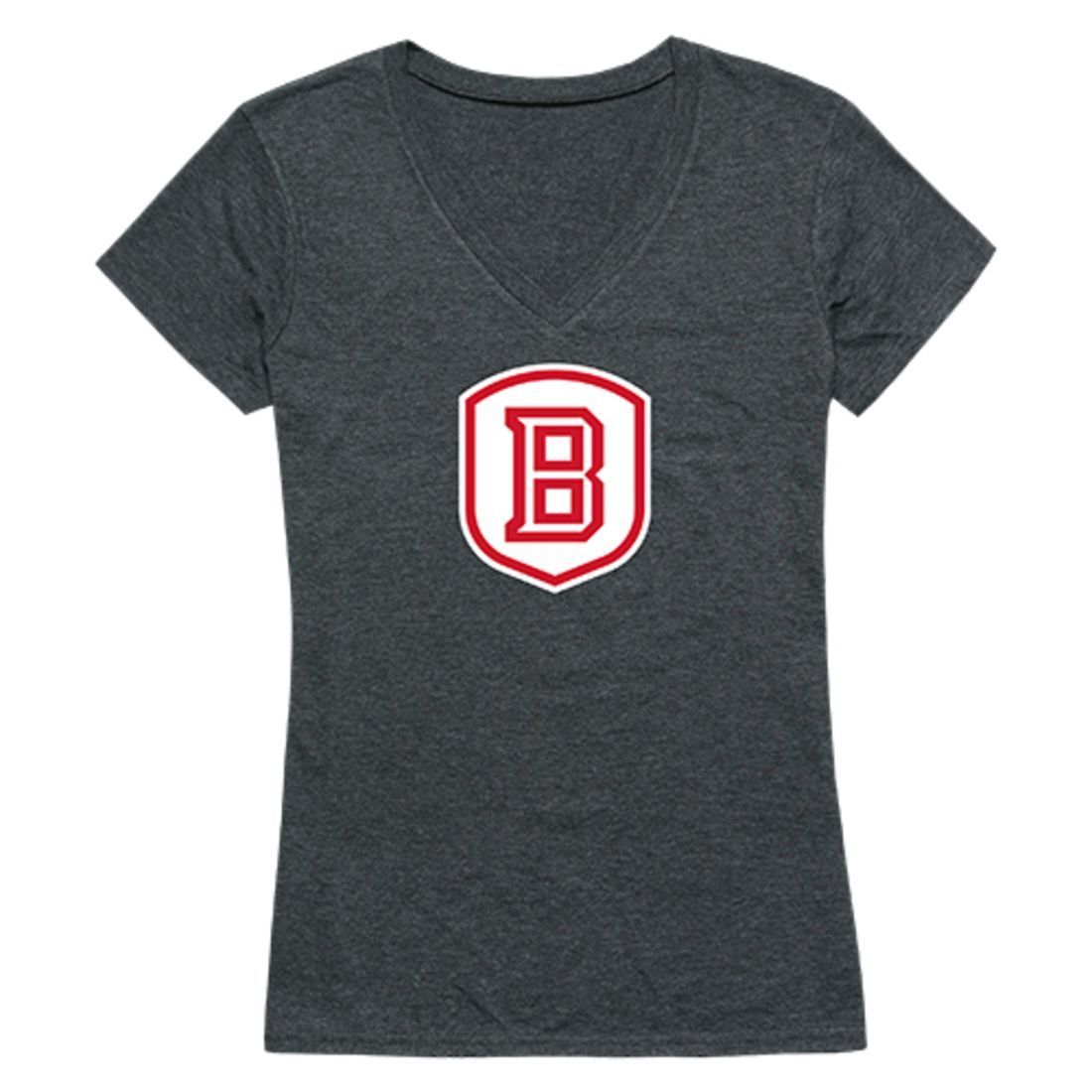 Bradley University Braves Womens Cinder T-Shirt Heather Charcoal-Campus-Wardrobe