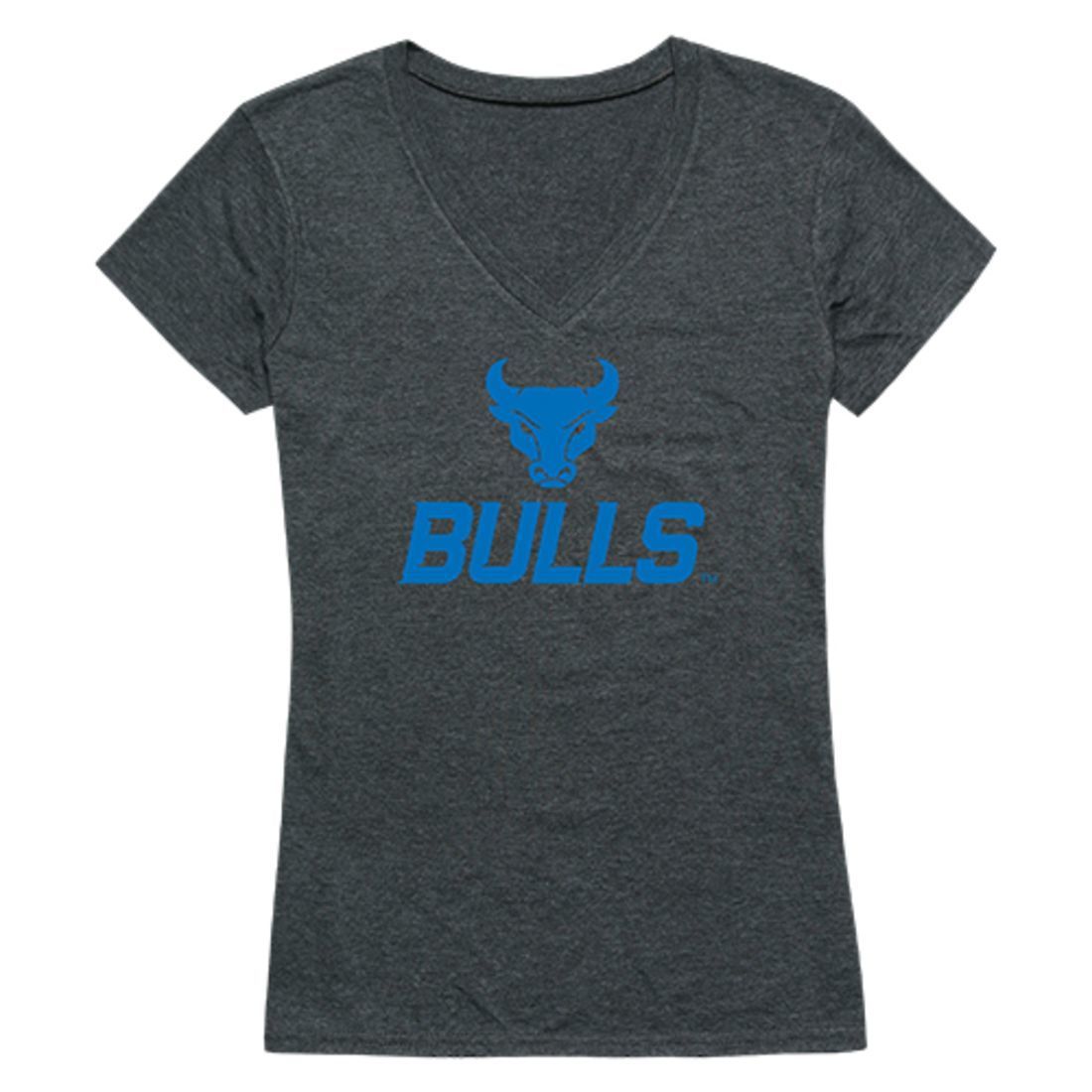 SUNY University at Buffalo Bulls Womens Cinder T-Shirt Heather Charcoal-Campus-Wardrobe