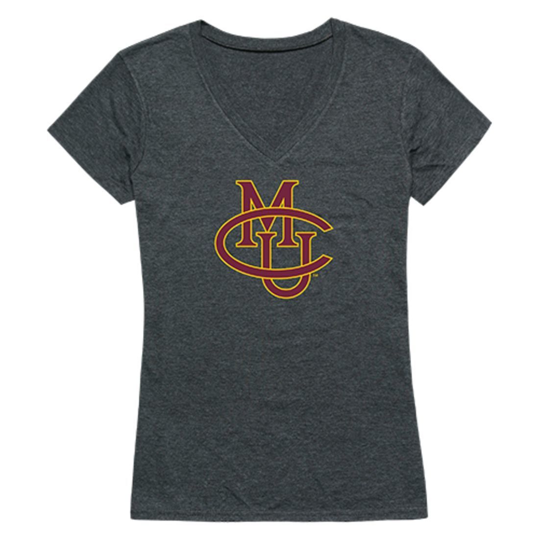 CMU Colorado Mesa University Maverick Womens Cinder T-Shirt Heather Charcoal-Campus-Wardrobe