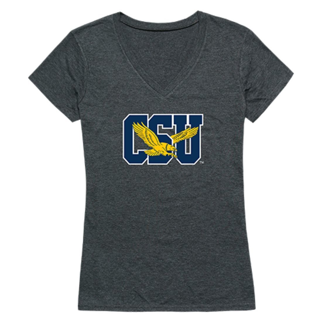 CSU Coppin State University Eagles Womens Cinder T-Shirt Heather Charcoal-Campus-Wardrobe