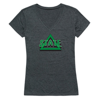 DSU Delta State University Statesmen Womens Cinder T-Shirt Heather Charcoal-Campus-Wardrobe