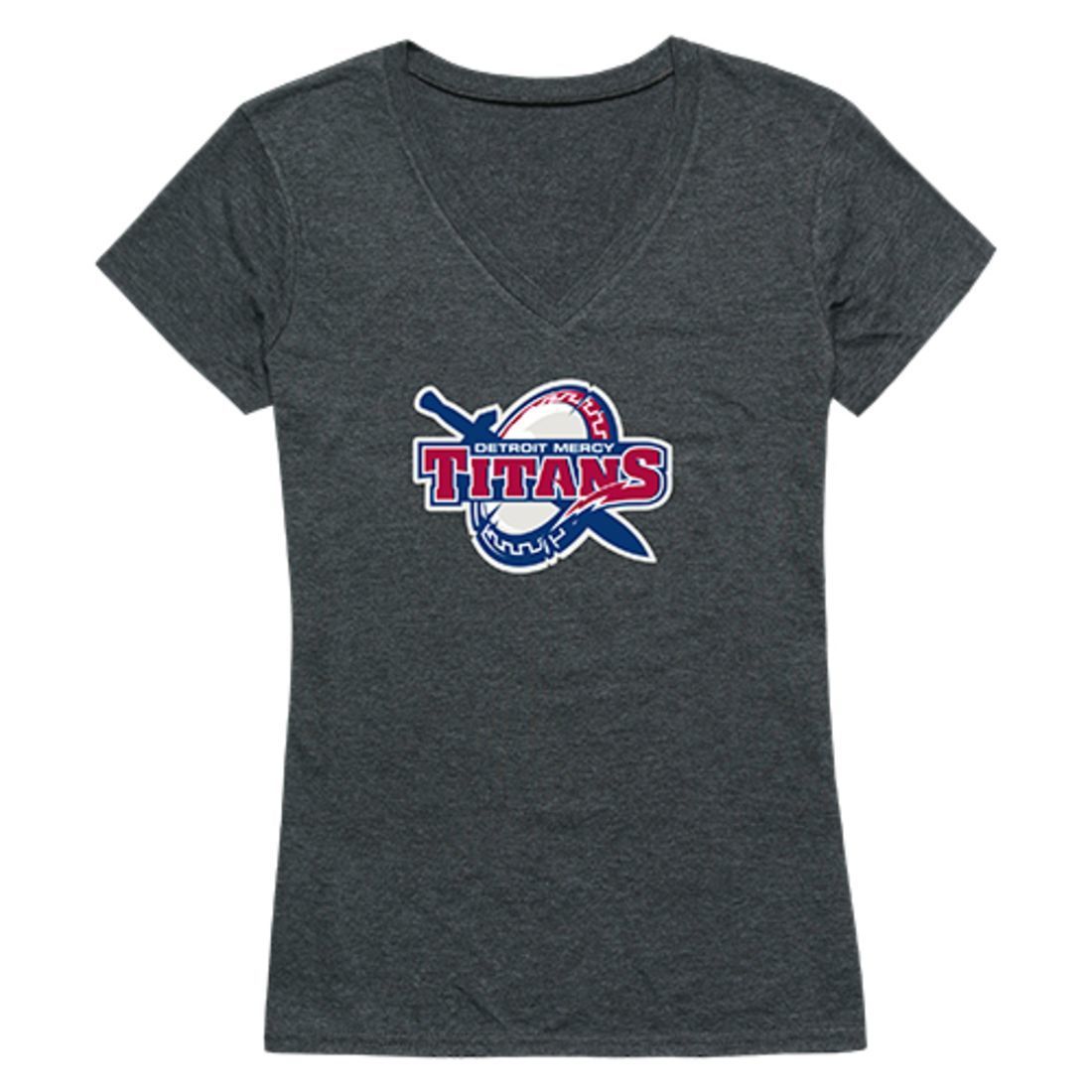 UDM University of Detroit Mercy Titans Womens Cinder T-Shirt Heather Charcoal-Campus-Wardrobe