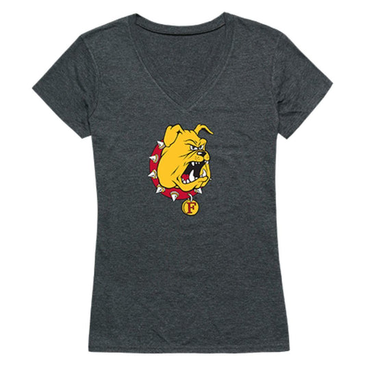 FSU Ferris State University Bulldogs Womens Cinder T-Shirt Heather Charcoal-Campus-Wardrobe