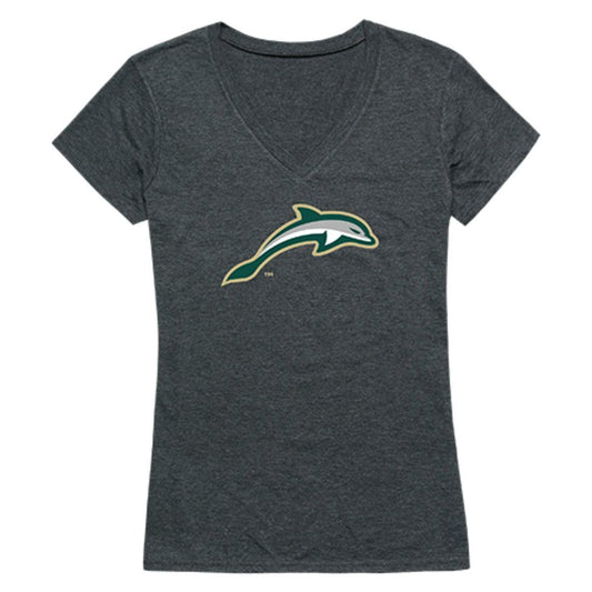 JU Jacksonville University Dolphin Womens Cinder T-Shirt Heather Charcoal-Campus-Wardrobe