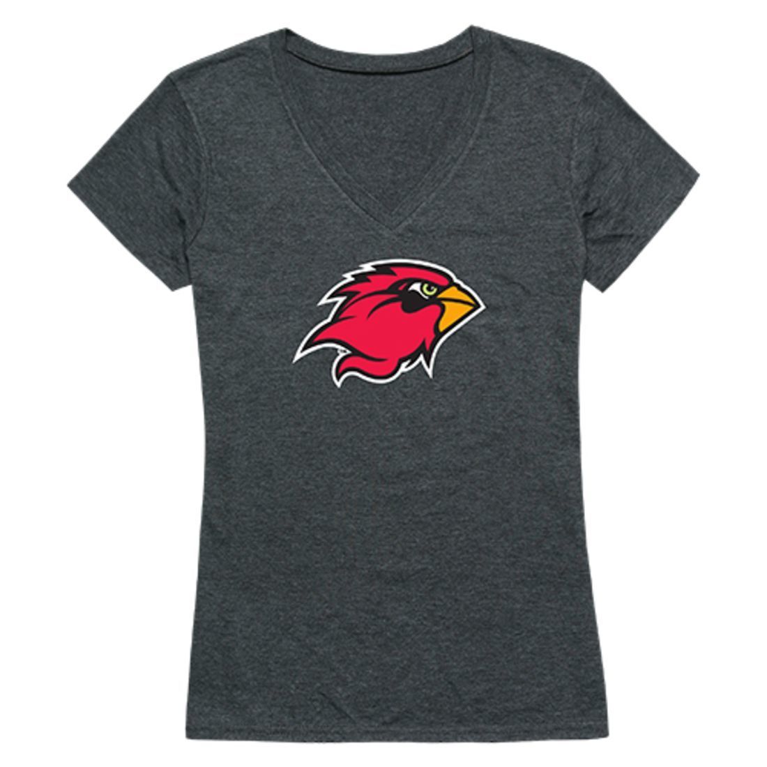 Lamar University Cardinals Womens Cinder T-Shirt Heather Charcoal-Campus-Wardrobe