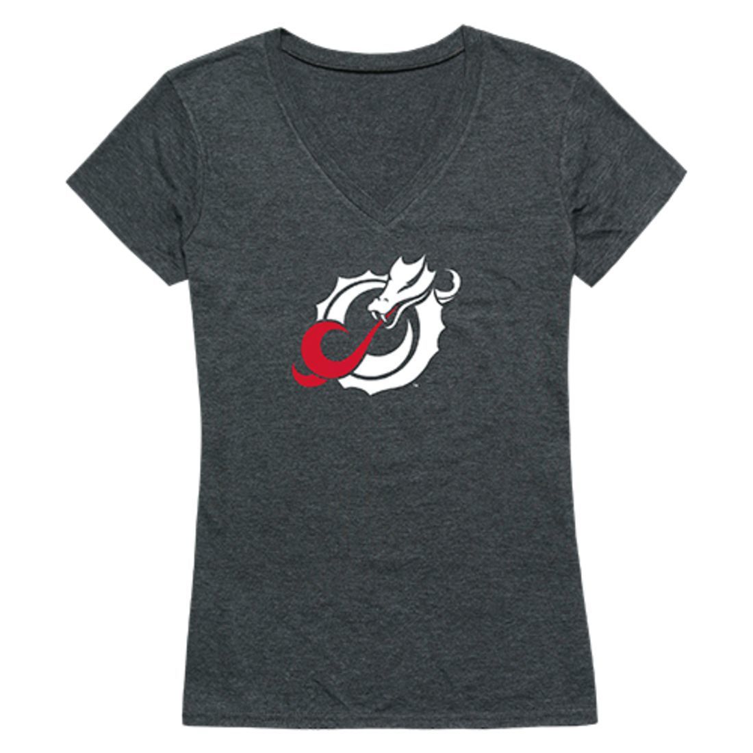 MSUM Minnesota State University Moorhead Dragons Womens Cinder T-Shirt Heather Charcoal-Campus-Wardrobe