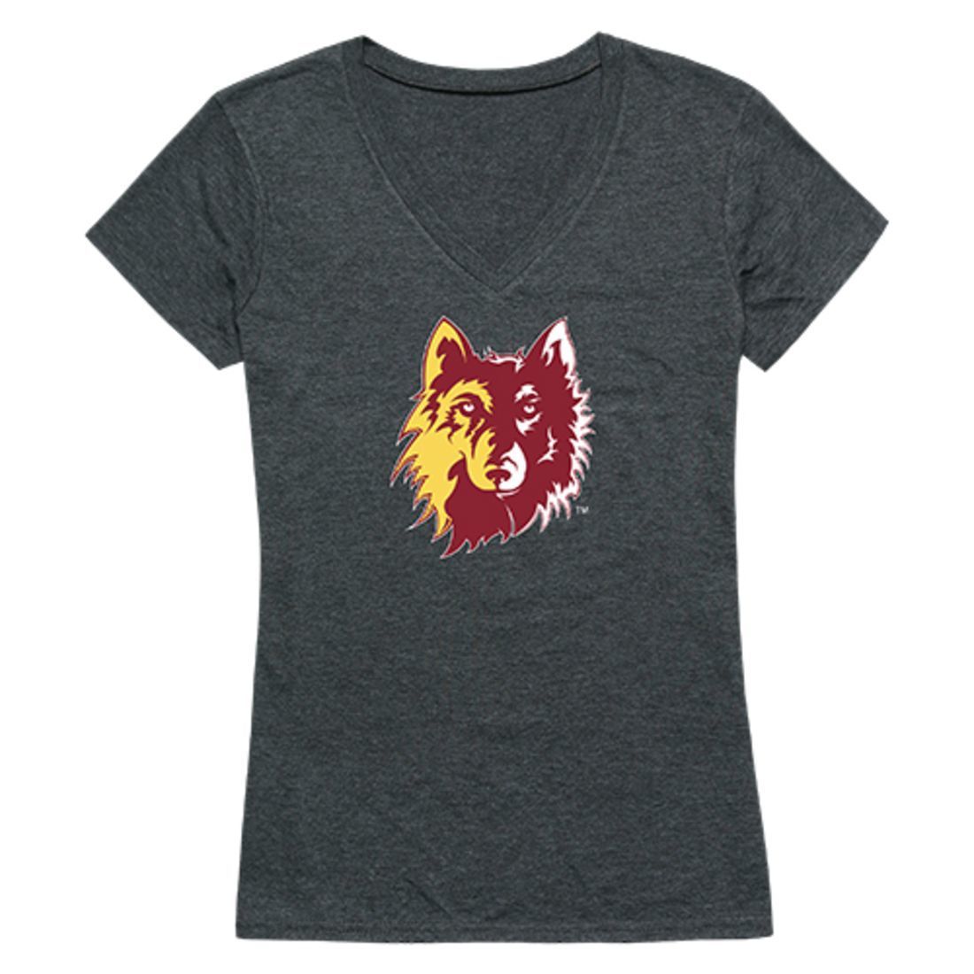 NSU Northern State University Wolves Womens Cinder T-Shirt Heather Charcoal-Campus-Wardrobe