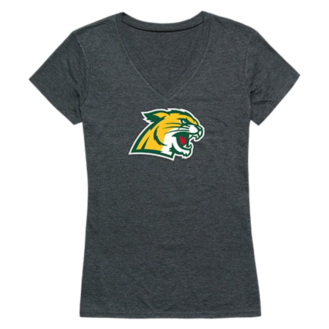 NMU Northern Michigan University Wildcats Womens Cinder T-Shirt Heather Charcoal-Campus-Wardrobe