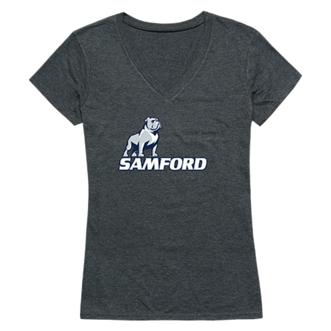 Samford University Bulldogs Womens Cinder T-Shirt Heather Charcoal-Campus-Wardrobe