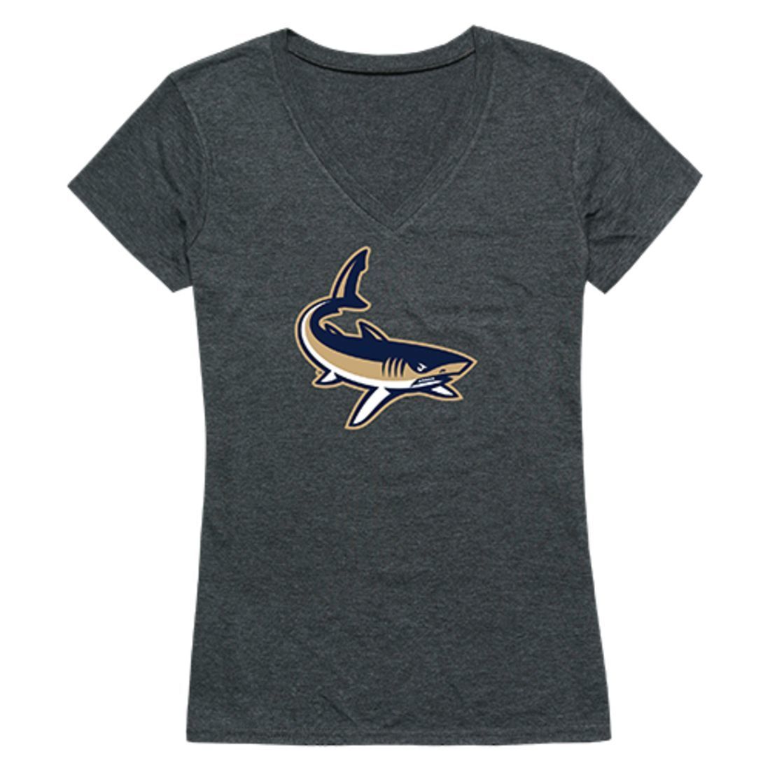 USCB University of South Carolina Beaufort Sand Sharks Womens Cinder T-Shirt Heather Charcoal-Campus-Wardrobe