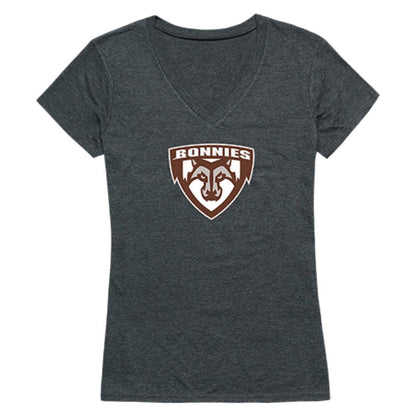 SBU St. Bonaventure University Bonnies Womens Cinder T-Shirt Heather Charcoal-Campus-Wardrobe