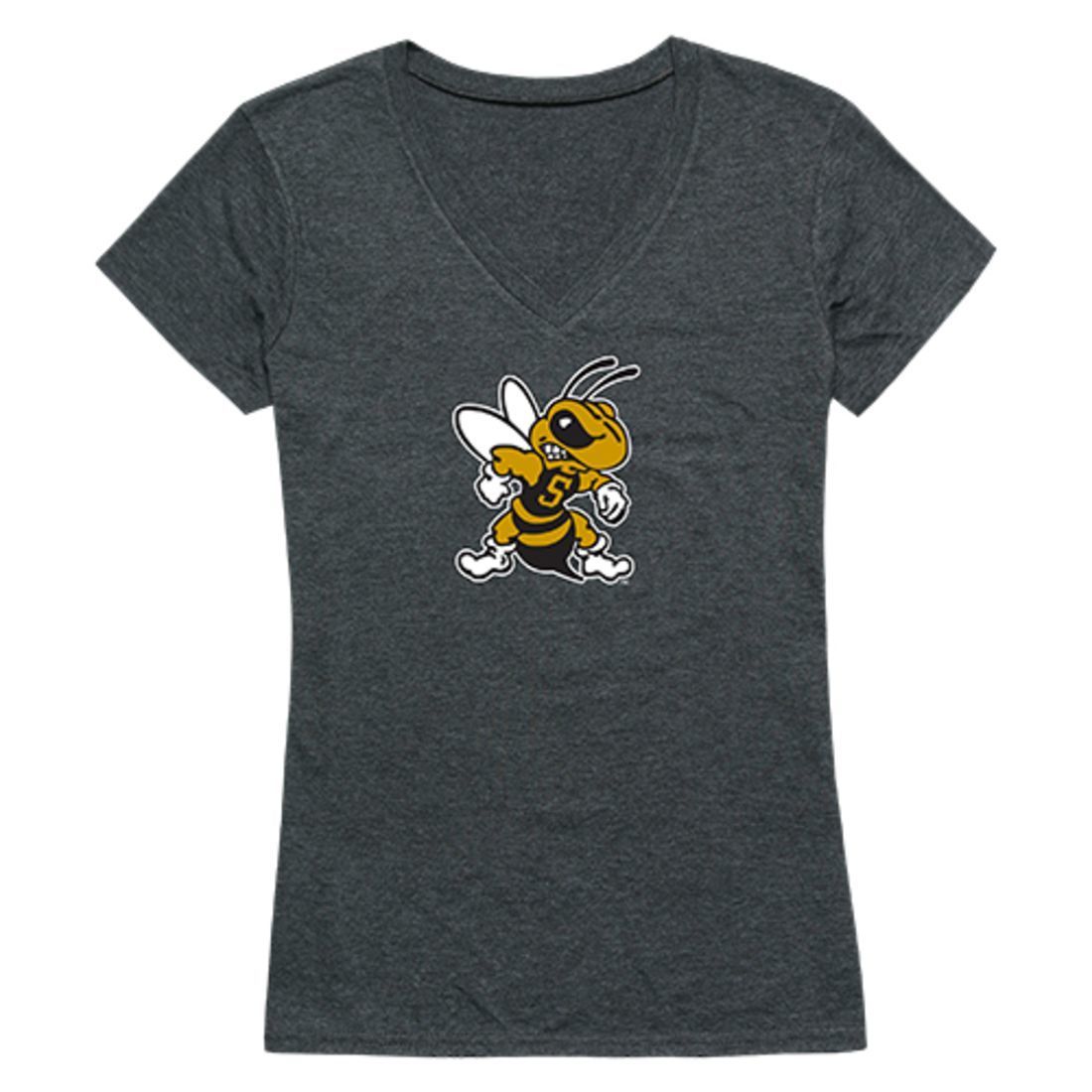 WVSU West Virginia State University Yellow Jackets Womens Cinder T-Shirt Heather Charcoal-Campus-Wardrobe