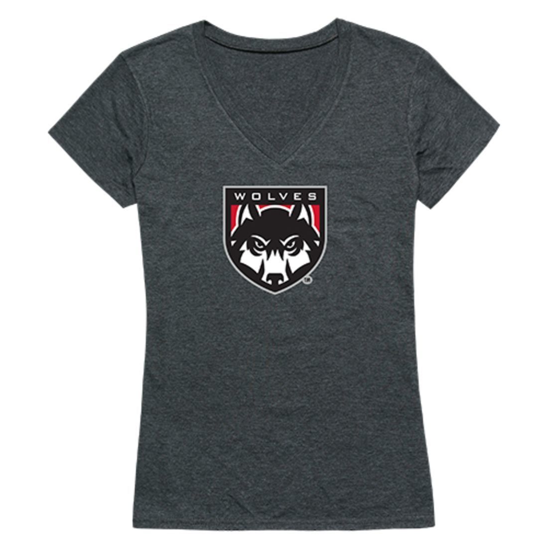 WOU Western Oregon University Wolves Womens Cinder T-Shirt Heather Charcoal-Campus-Wardrobe