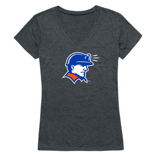 UW University of Wisconsin Platteville Pioneers Womens Cinder T-Shirt Heather Charcoal-Campus-Wardrobe