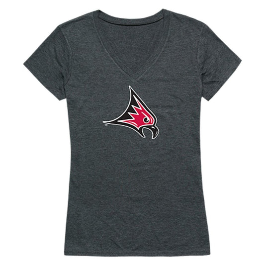 UWRF University of Wisconsin River Falls Falcons Womens Cinder T-Shirt Heather Charcoal-Campus-Wardrobe