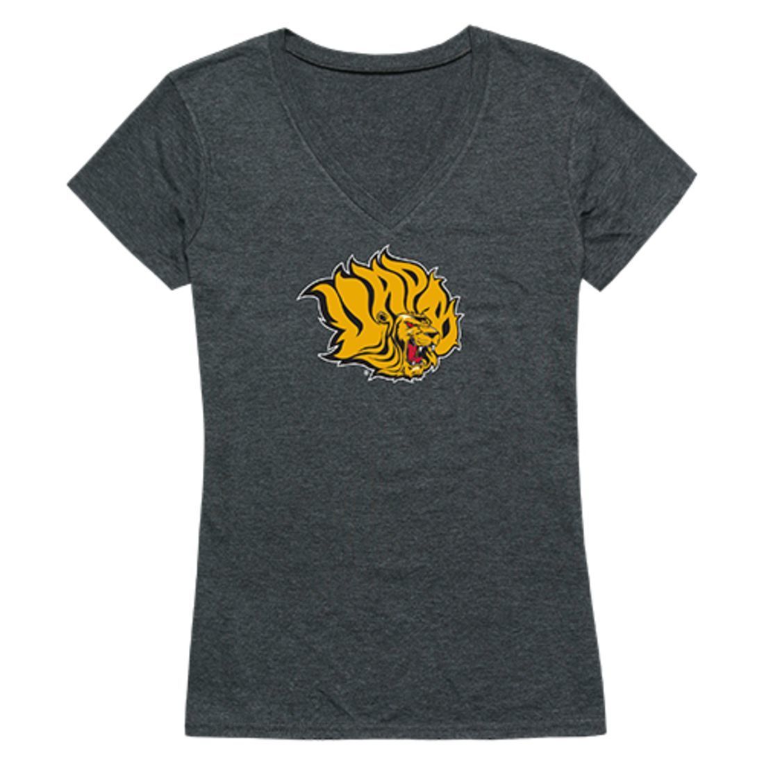 UAPB University of Arkansas Pine Bluff Golden Lions Womens Cinder T-Shirt Heather Charcoal-Campus-Wardrobe