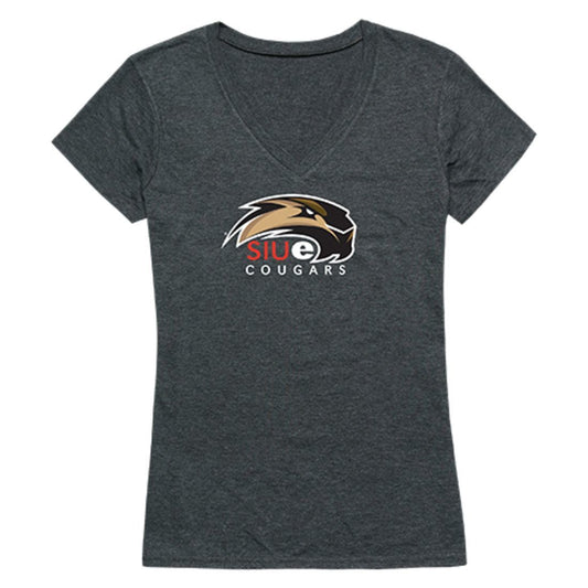 SIUE Southern Illinois University Edwardsville Cougars Womens Cinder T-Shirt Heather Charcoal-Campus-Wardrobe