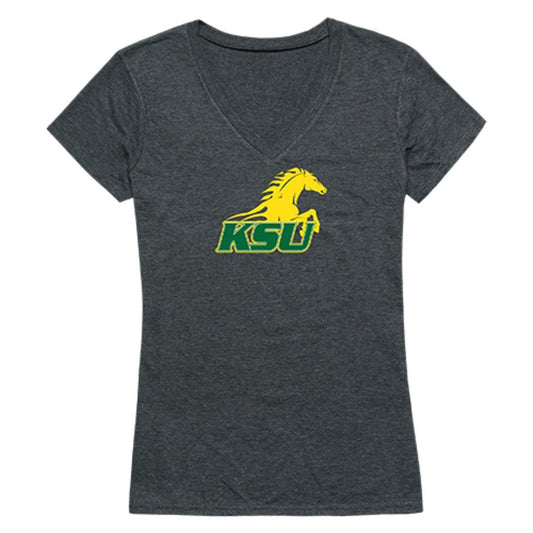KYSU Kentucky State University Thorobreds Womens Cinder T-Shirt Heather Charcoal-Campus-Wardrobe