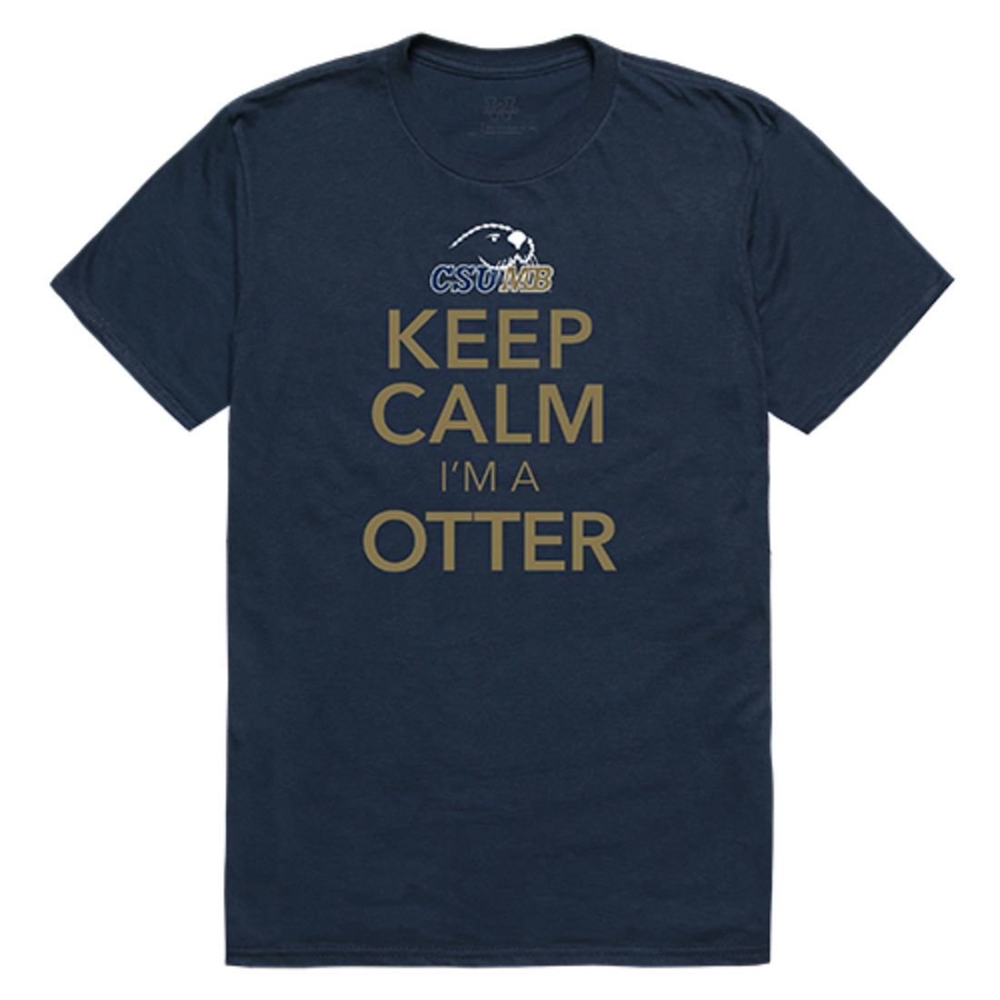 CSUMB Cal State University Monterey Bay Otters Keep Calm T-Shirt Navy-Campus-Wardrobe