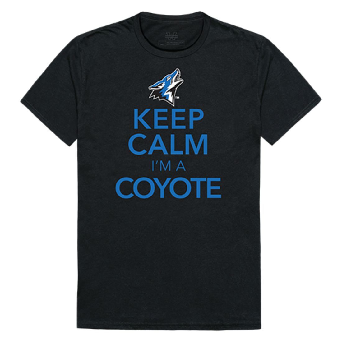 CSUSB Cal State University San Bernardino Coyotes Keep Calm T-Shirt Black-Campus-Wardrobe