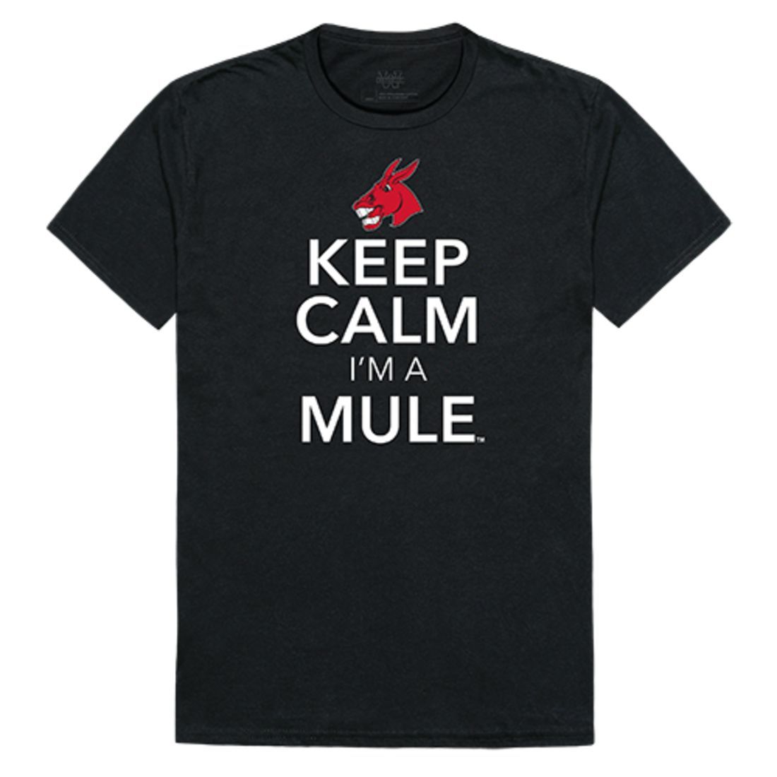 UCM University of Central Missouri Mules Keep Calm T-Shirt Black-Campus-Wardrobe