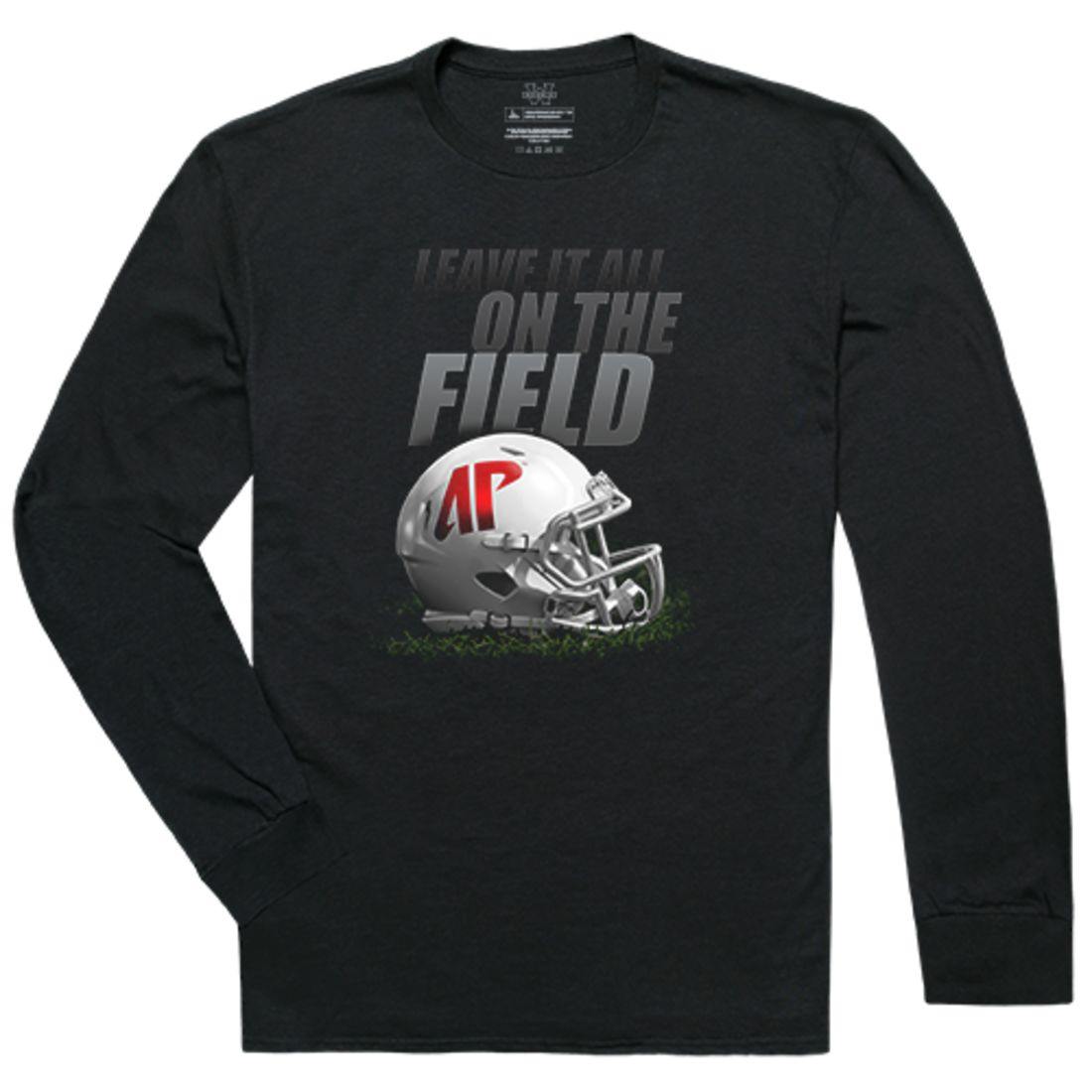 Austin Peay State University Governors Football Gridiron Long Sleeve T-Shirt Black-Campus-Wardrobe