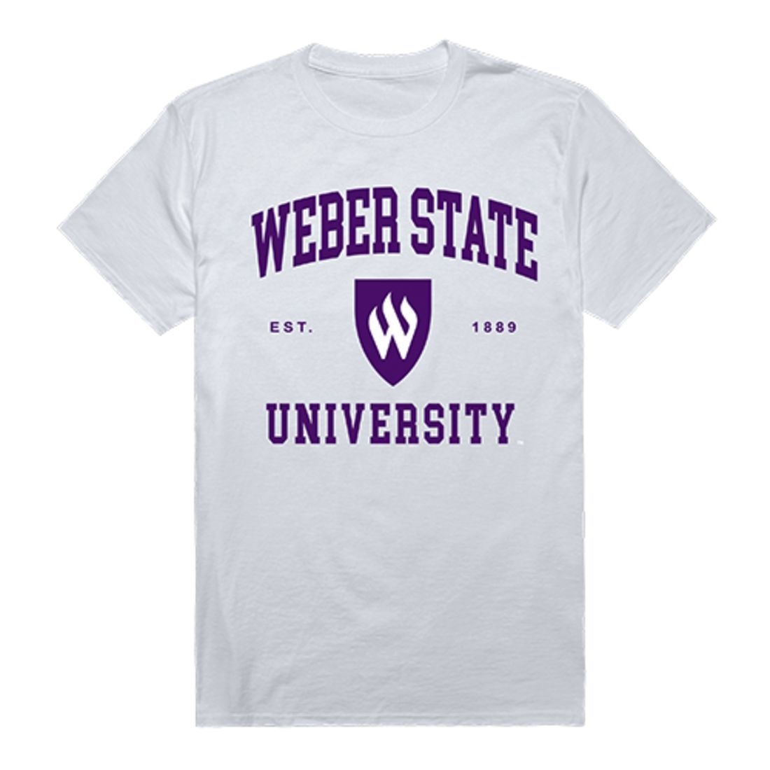 Weber State University Wildcats Seal T-Shirt White-Campus-Wardrobe