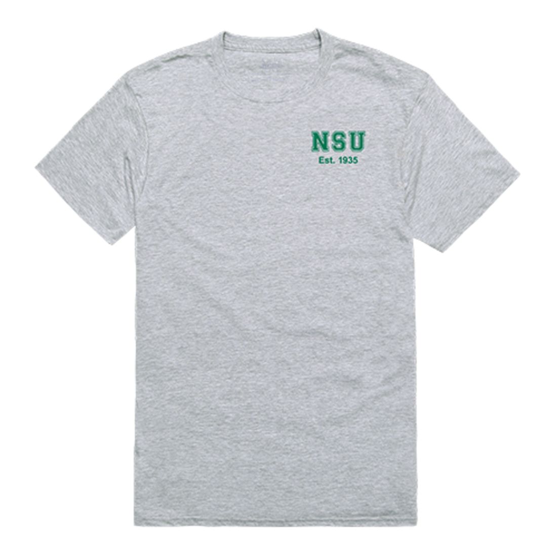 NSU Norfolk State University Spartans Practice Tee T-Shirt Heather Grey-Campus-Wardrobe