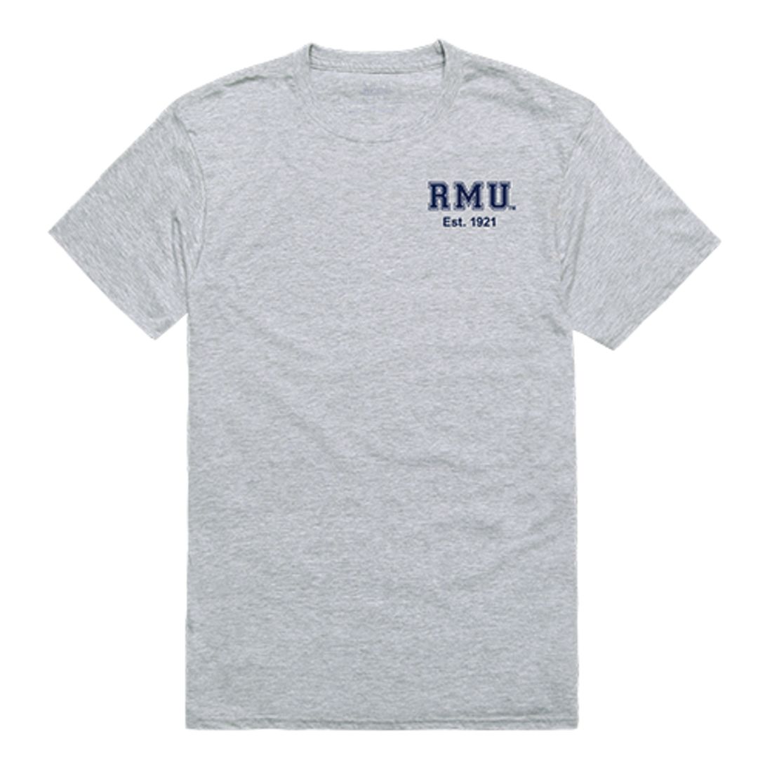 RMU Robert Morris University Colonials Practice Tee T-Shirt Heather Grey-Campus-Wardrobe