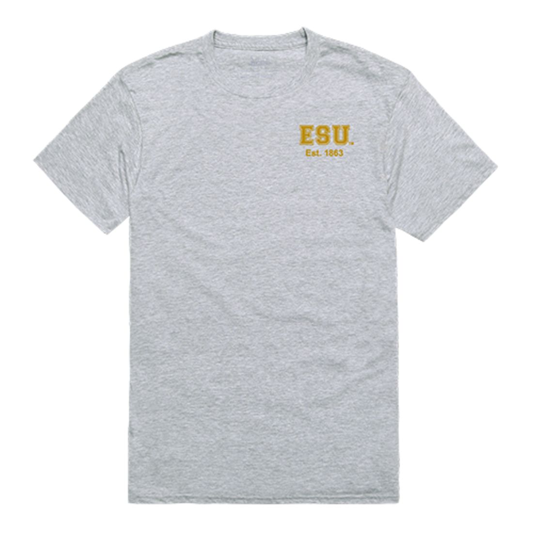 Emporia State University Hornets Practice Tee T-Shirt Heather Grey-Campus-Wardrobe