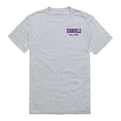 University of Evansville Purple Aces Practice Tee T-Shirt Heather Grey-Campus-Wardrobe