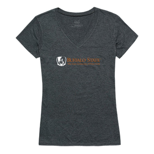 Buffalo State College Bengals Womens Institutional Tee T-Shirt Heather Charcoal-Campus-Wardrobe