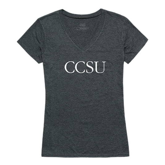 CCSU Central Connecticut State University Blue Devils Womens Institutional Tee T-Shirt Heather Charcoal-Campus-Wardrobe