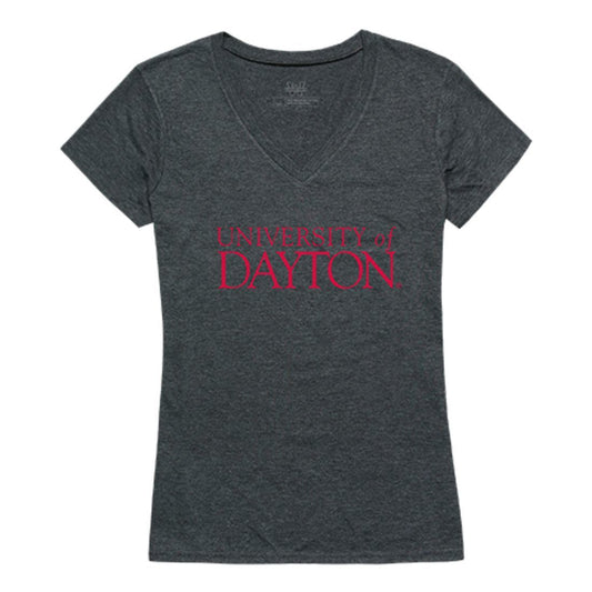University of Dayton Flyers Womens Institutional Tee T-Shirt Heather Charcoal-Campus-Wardrobe
