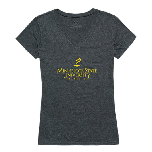 Minnesota State University Mankato MNSU Mavericks Womens Institutional Tee T-Shirt Heather Charcoal-Campus-Wardrobe