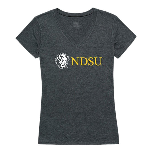 NDSU North Dakota State University Bison Thundering Herd Womens Institutional Tee T-Shirt Heather Charcoal-Campus-Wardrobe