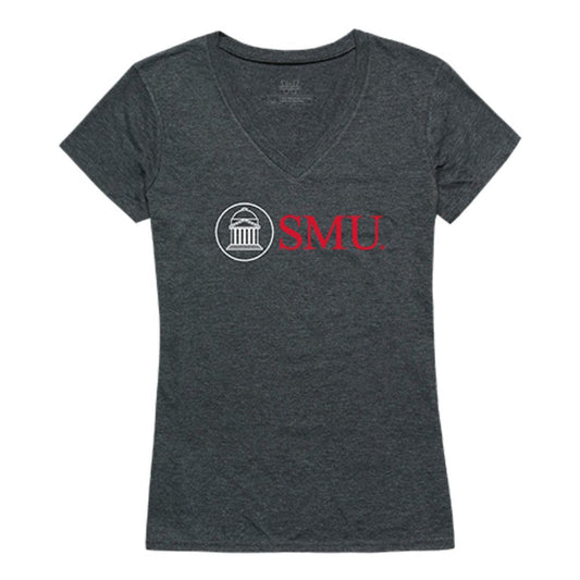 SMU Southern Methodist University Mustangs Womens Institutional Tee T-Shirt Heather Charcoal-Campus-Wardrobe