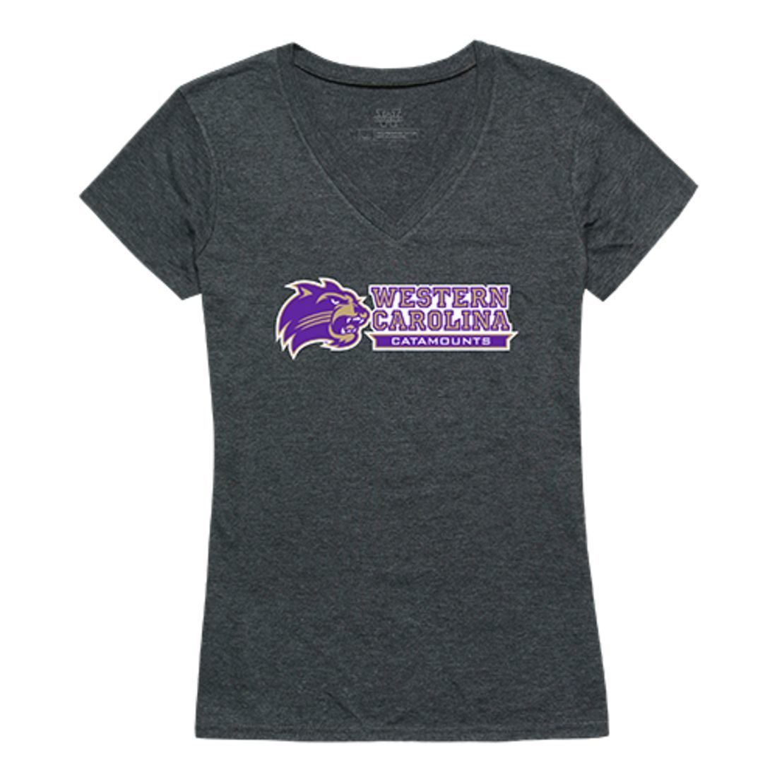 WCU Western Carolina University Catamounts Womens Institutional Tee T-Shirt Heather Charcoal-Campus-Wardrobe