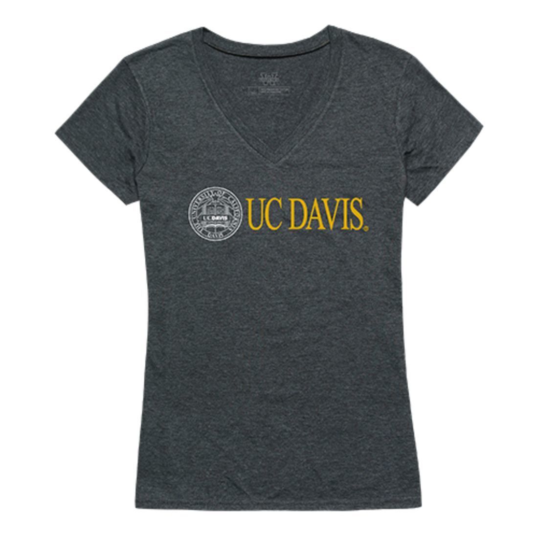University of California UC Davis Aggies Womens Institutional Tee T-Shirt Heather Charcoal-Campus-Wardrobe
