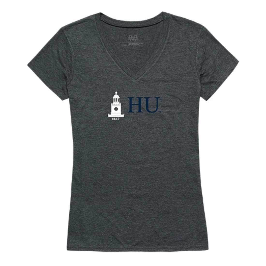 Howard University Bison Womens Institutional Tee T-Shirt Heather Charcoal-Campus-Wardrobe