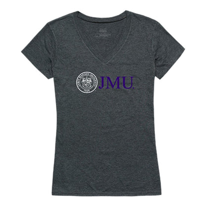 JMU James Madison University Foundation Dukes Womens Institutional Tee T-Shirt Heather Charcoal-Campus-Wardrobe