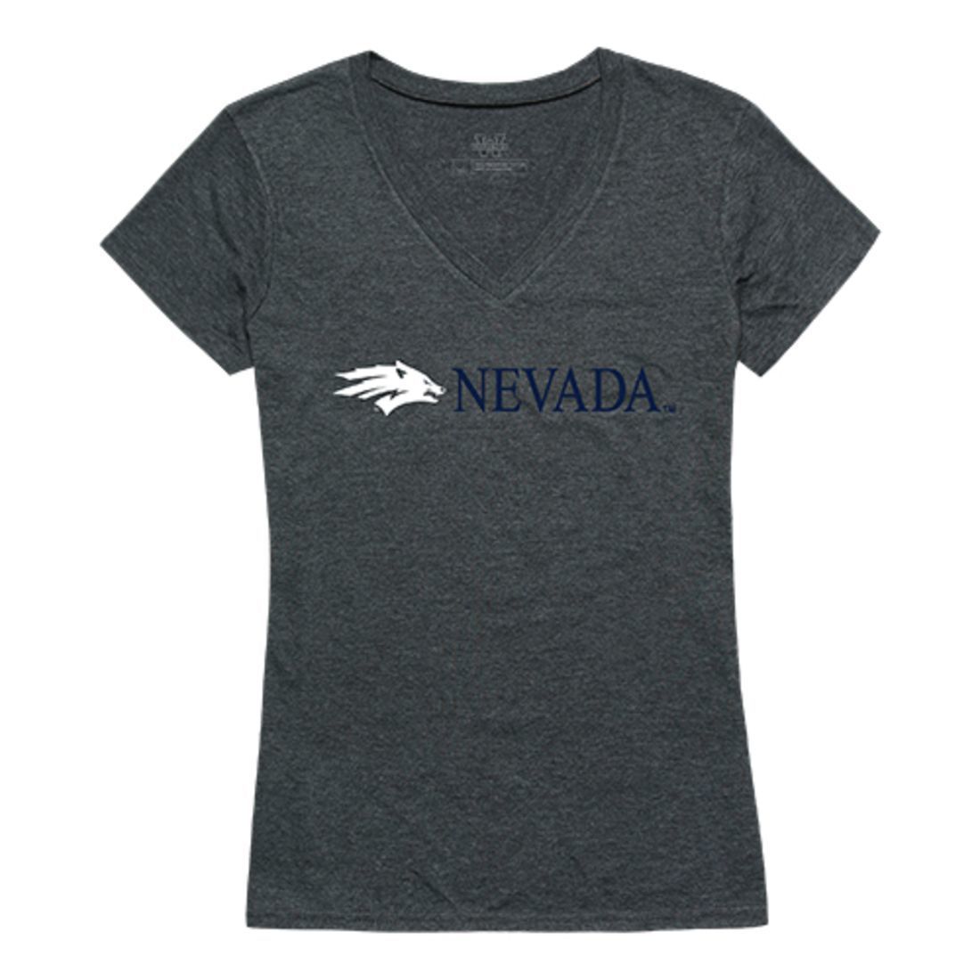 UNR University of Nevada Wolf Pack Womens Institutional Tee T-Shirt Heather Charcoal-Campus-Wardrobe